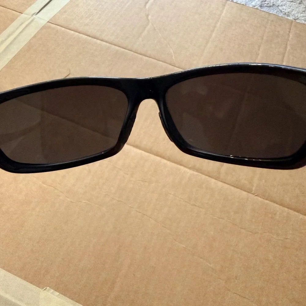 RIVBOS RB0831 Sunglasses Mens 64mm Black Gray Tinted Wrap Plastic Sport